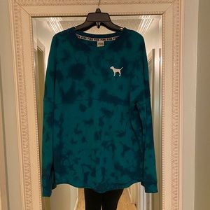 Blue Tie-Dye Longsleeve Pullover